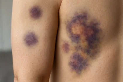 blaue Flecken bei Leukämie