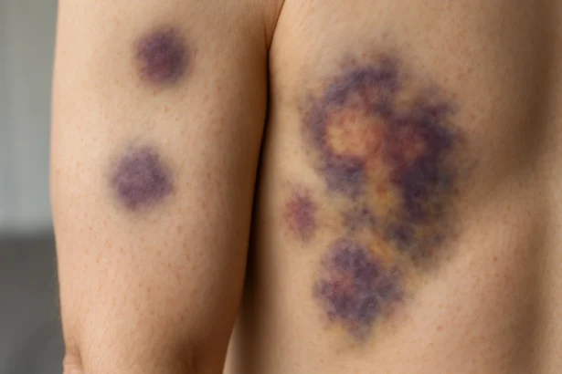 blaue Flecken bei Leukämie