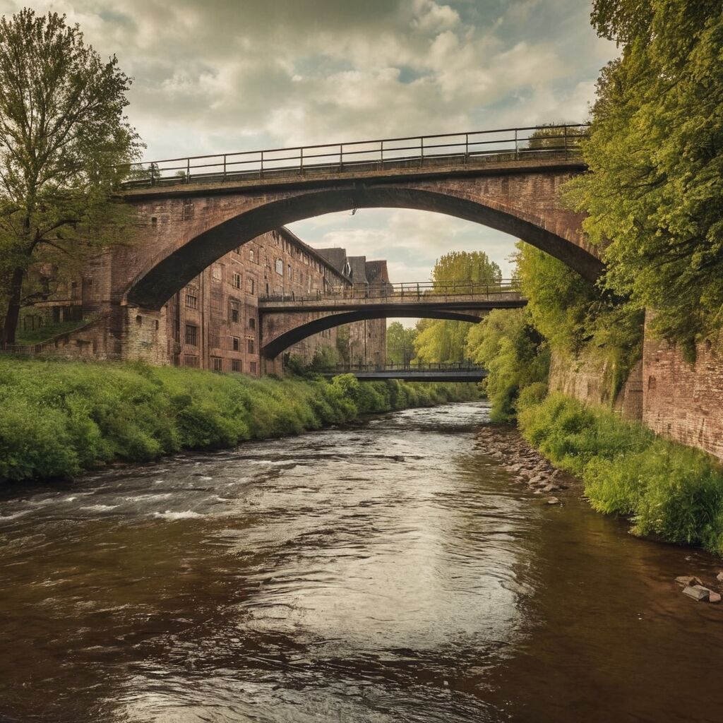 Sprung über die Emscher: Ein Blick auf die Geschichte und Bedeutung des Wasserlaufs