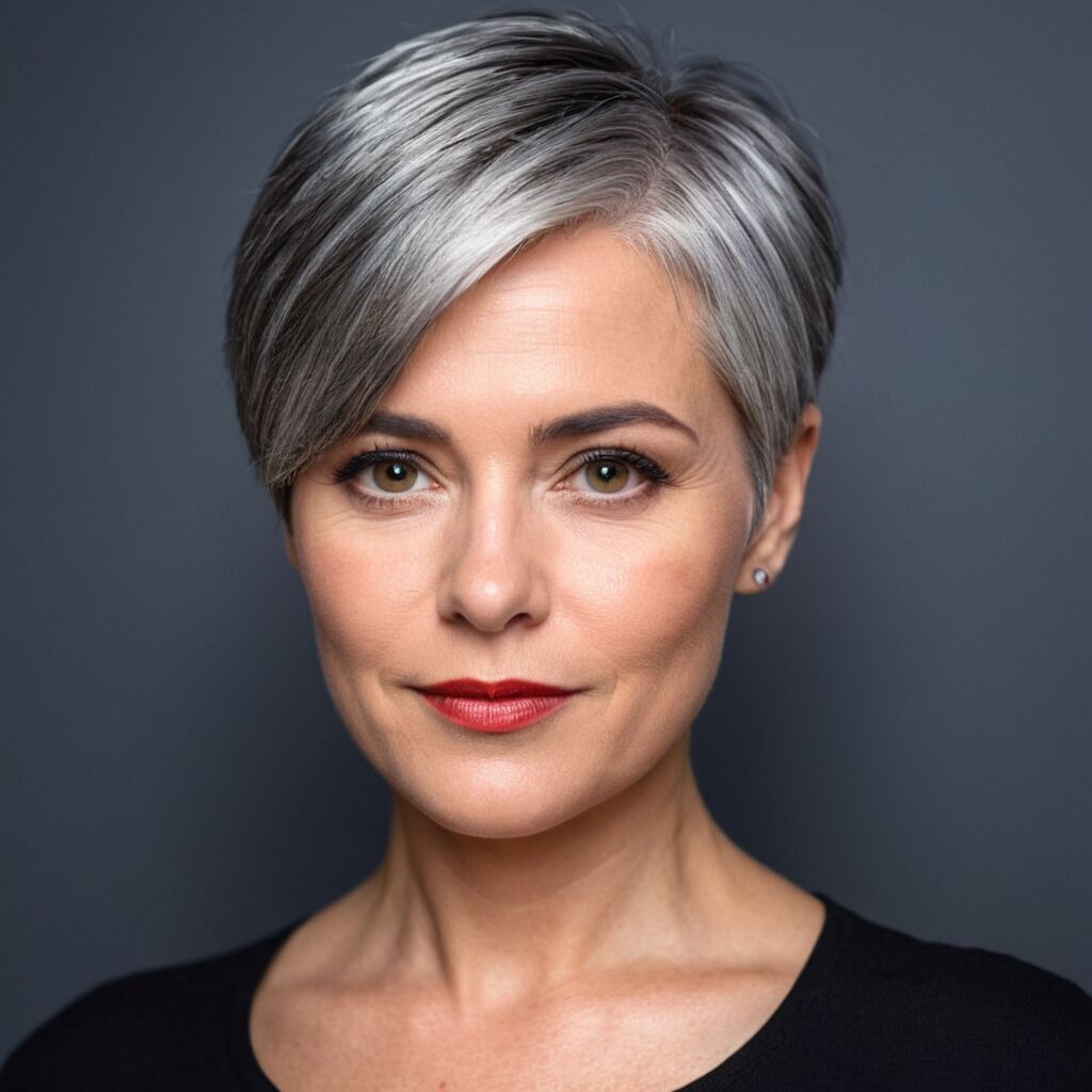 Freche kurze graue Haare: Der moderne Trend für selbstbewusste Frauen