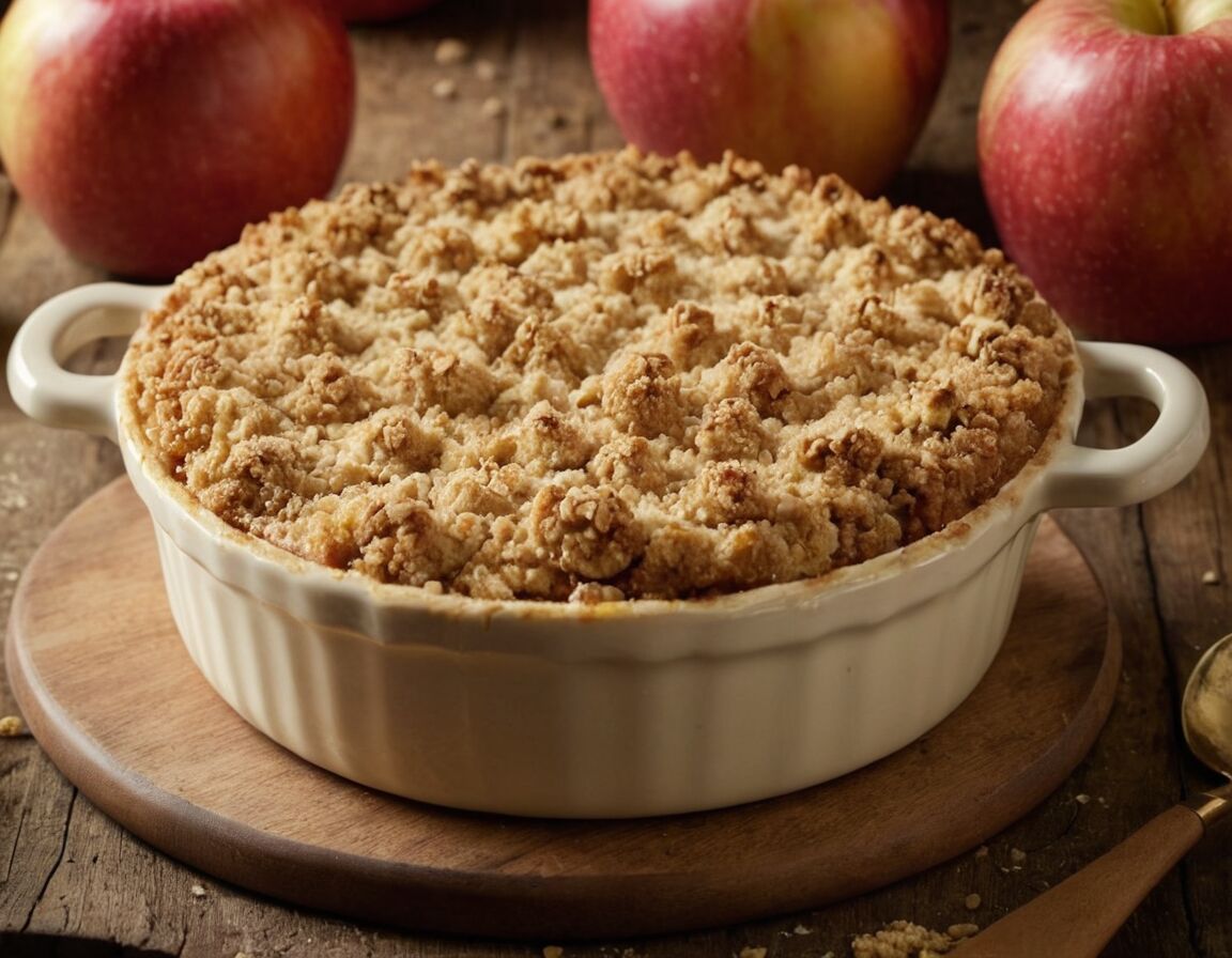 Bei 180°C im Ofen goldbraun backen - Das beste Crumble Rezept: So gelingt der perfekte Obst-Crumble