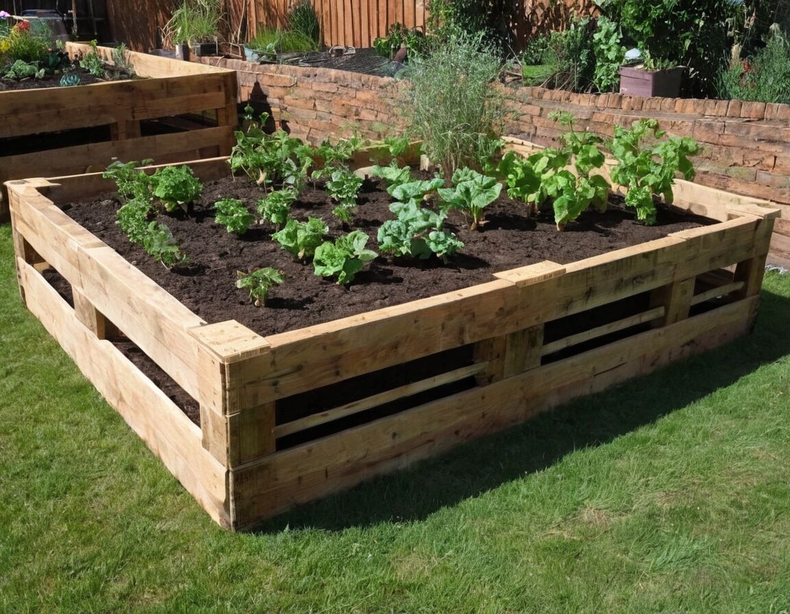 Innenwände und Boden zusätzlich befestigen - Hochbeet aus Paletten bauen: Schritt-für-Schritt-Anleitung für Gartenliebhaber