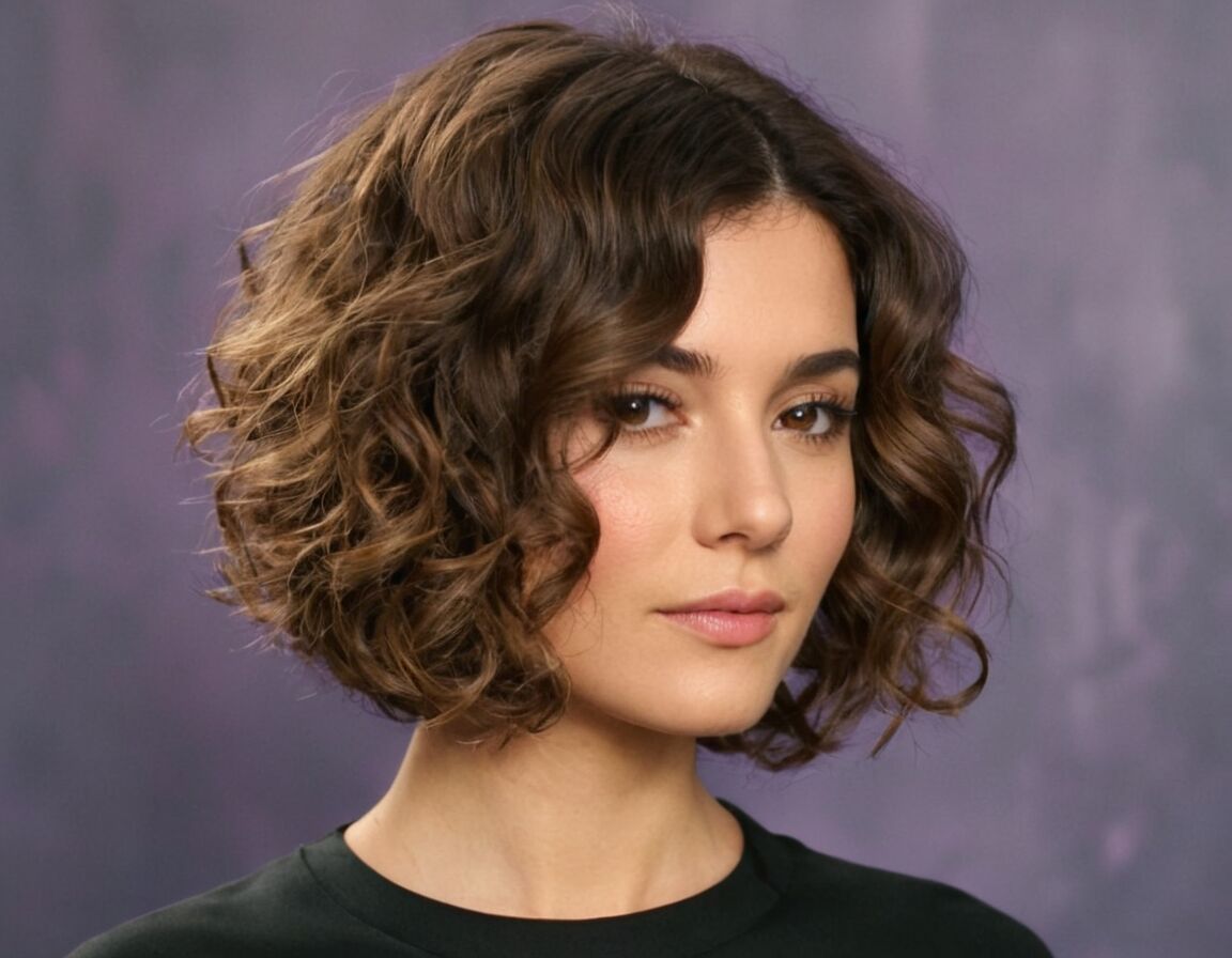 Haare mit Textur-Spray für voluminösen Look anfrieren - Bob Frisur mittellang mit Locken: Die besten Styling-Tipps für einen trendigen Look