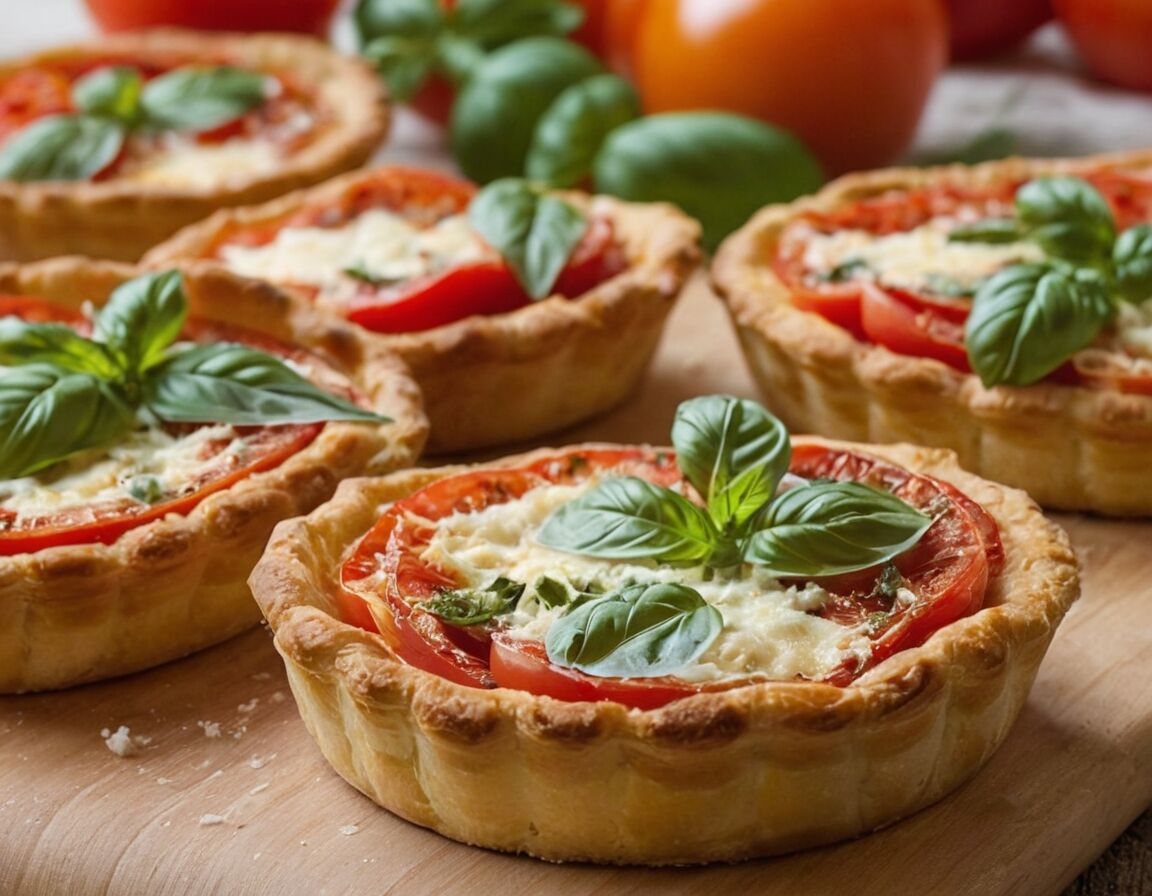 Vegetarische Tomatenbögen mit Käse und Basilikum - Kreative Rezepte mit frischen Tomaten für jeden Anlass