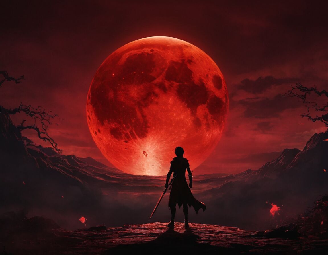 Blood Moon und Schatteneffekte als Hintergründe nutzen - Die besten Solo Leveling Wallpaper in 4K für Fans der Anime-Serie