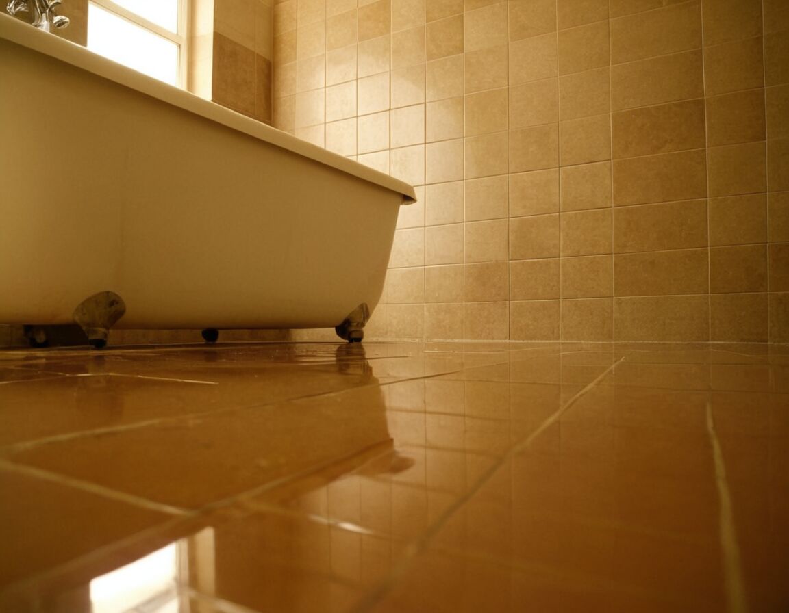 Spülen Sie Fliesen gründlich mit Wasser ab - Stark verschmutzte Fliesen reinigen: Effektive Tipps und Tricks für strahlende Sauberkeit