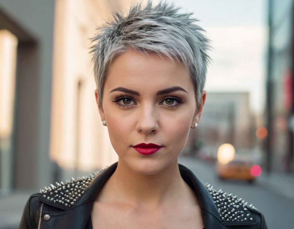 Styling-Tipps für freche, graue Kurzhaarfrisuren - Freche kurze graue Haare: Der moderne Trend für selbstbewusste Frauen