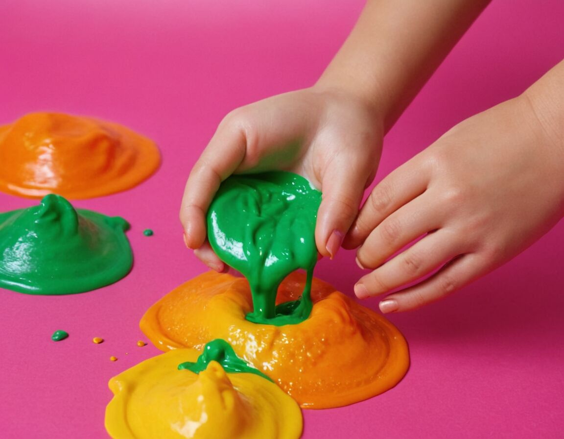 Kreativ gestalten, Formen formen oder einfach spielen - Wie macht man Schleim: Eine Schritt-für-Schritt-Anleitung für kreatives Basteln mit Kindern