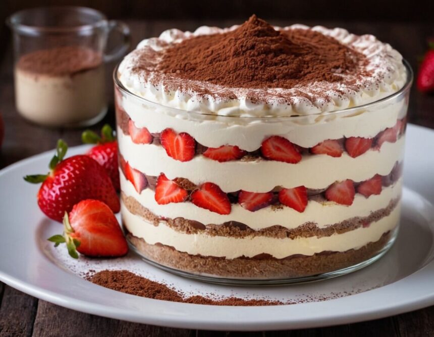 Erdbeer-Tiramisu mit Mascarpone und Sahne: Ein himmlisches Dessert für jeden Anlass