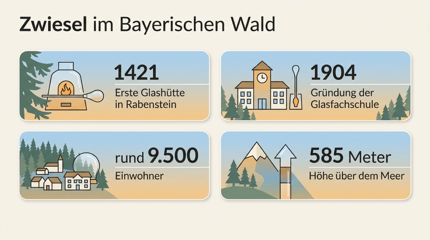 Kristallglas-Pyramide aus tausenden Weingläsern auf dem Marktplatz von Zwiesel